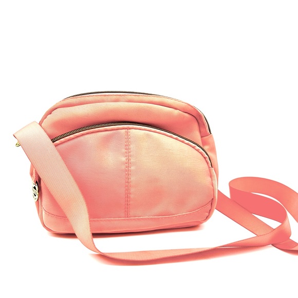 Travelon Bags Travelon Peach Nylon Crossbody Travel Bag In